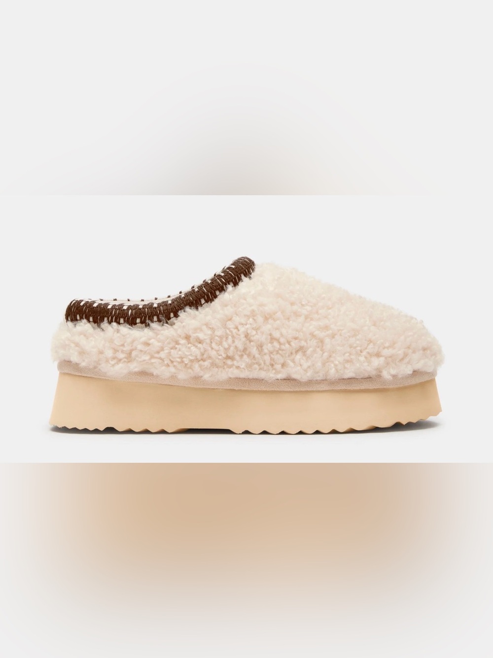 SELENA FAUX SHEARLING NATURAL size 7 New in‎ the box